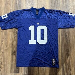 Throwback Reebok NFL Giants Eli Manning #10 XL Jersey Blue Vintage New York
